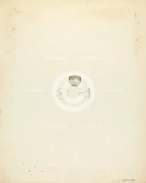 Ring, c. 1940. Creator: Michael Fenga.