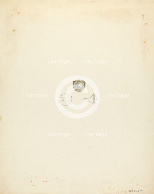 Ring, c. 1940. Creator: Michael Fenga.