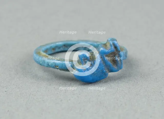 Ring: Figure of Seated Baboon (Thoth), Egypt, New Kingdom, Dynasty 18 (about 1390 BCE). Creator: Unknown.