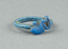 Ring: Figure of Seated Baboon (Thoth), Egypt, New Kingdom, Dynasty 18 (about 1390 BCE). Creator: Unknown
