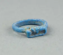 Ring: Figure of Serpent Uto (?), Egypt, New Kingdom, Dynasty 18 (about 1390 BCE). Creator: Unknown