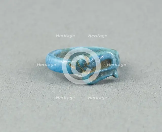 Ring: Figure of Serpent Uto (?), Egypt, New Kingdom, Dynasty 18 (about 1390 BCE). Creator: Unknown.