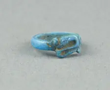 Ring: Figure of Serpent Uto (?), Egypt, New Kingdom, Dynasty 18 (about 1390 BCE). Creator: Unknown