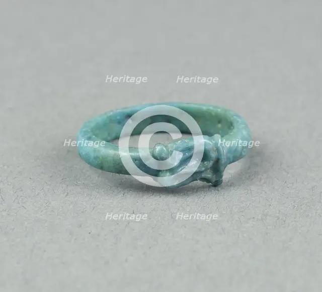 Ring: Figure of Serpent Uto (?), Egypt, New Kingdom, Dynasty 18 (about 1390 BCE). Creator: Unknown.