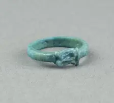 Ring: Figure of Serpent Uto (?), Egypt, New Kingdom, Dynasty 18 (about 1390 BCE). Creator: Unknown