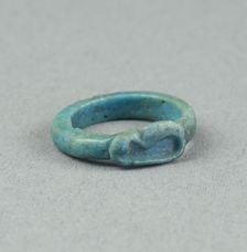 Ring: Figure of Serpent Uto (?), Egypt, New Kingdom, Dynasty 18 (about 1390 BCE). Creator: Unknown