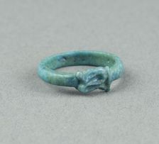 Ring: Figure of Serpent Uto (?), Egypt, New Kingdom, Dynasty 18 (about 1390 BCE). Creator: Unknown