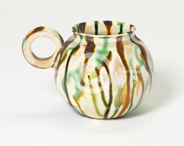 Ring-Handled Cup with lid with finial, Tang dynasty (618-906). Creator: Unknown.