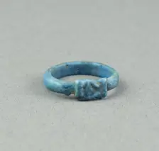 Ring: Head of Hathor, Egypt, New Kingdom, Dynasty 18 (about 1390 BCE). Creator: Unknown