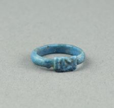 Ring: Head of Hathor, Egypt, New Kingdom, Dynasty 18 (about 1390 BCE). Creator: Unknown