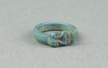 Ring: Head of Hathor, Egypt, New Kingdom, Dynasty 18 (about 1390 BCE). Creator: Unknown
