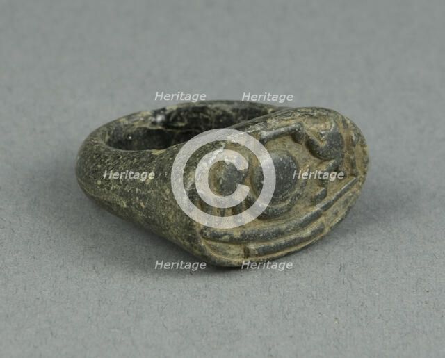 Ring of Sun God Ra in his Bark Being Worshipped by Baboons, Egypt, New Kingdom, Dynasty 18-19... Creator: Unknown.