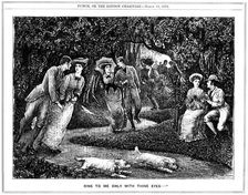 Rink to me only with thine eyes 1876. Creator: George du Maurier