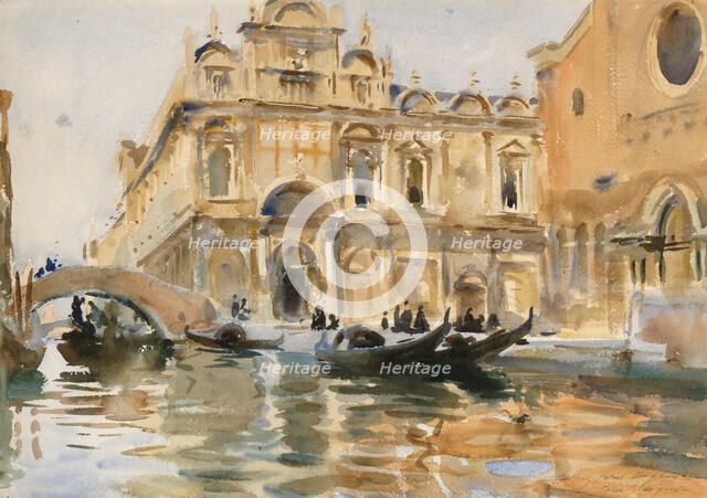 Rio dei Mendicanti, Venice, probably 1903-1906. Creator: John Singer Sargent.