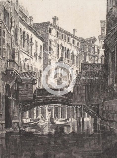 Rio dei Santi Apostoli, Venice, 1930. Creator: John Taylor Arms.
