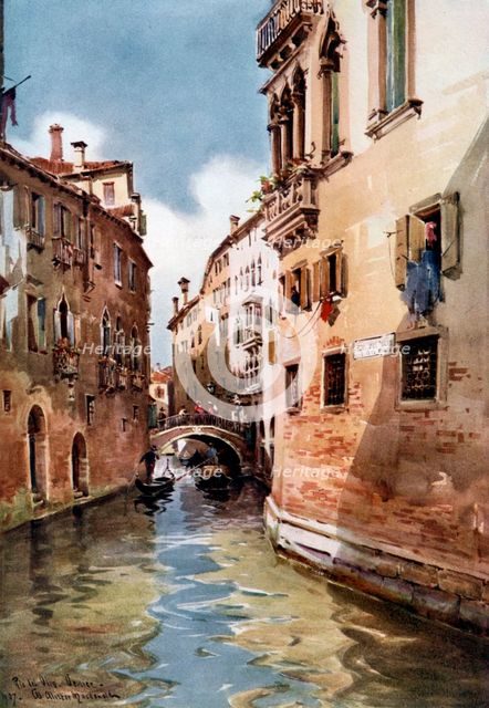 'Rio del Olio', Venice, Italy, 1907 (1908-1909).Artist: William Alister Macdonald