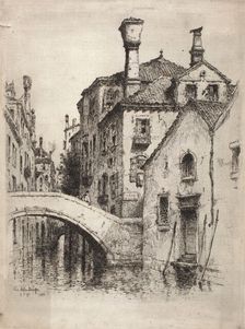 Rio della Senza, Venice, 1883. Creator: Albert Fitch Bellows