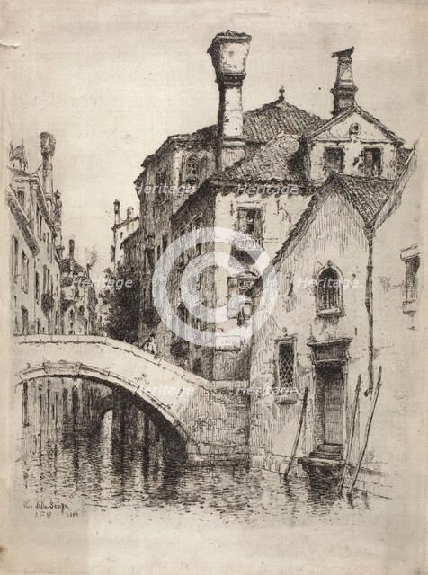 Rio della Senza, Venice, 1883. Creator: Albert Fitch Bellows.