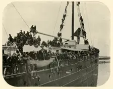 "Rio Grande" Backing Out Spanish-American War, 12 June 1898, (1899). Creator: Burr McIntosh