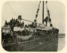 "Rio Grande" Backing Out Spanish-American War, 12 June 1898, (1899). Creator: Burr McIntosh