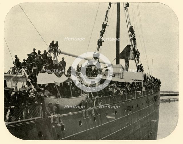 '"Rio Grande" Backing Out', Spanish-American War, 12 June 1898, (1899). Creator: Burr McIntosh.