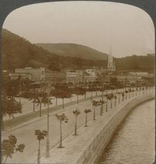 Rio Janeiro's 5 mile quay, encircling world's largest land-locked bay c1900