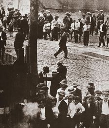 Riot during a strike by Standard Oil workers, Bayonne, New Jersey, USA, 1915