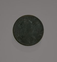Riot penny charred during the 1921 Tulsa Race Massacre, 1909-1921. Creator: United States Mint
