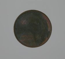 Riot penny charred during the 1921 Tulsa Race Massacre, 1915. Creator: United States Mint