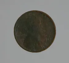 Riot penny charred during the 1921 Tulsa Race Massacre, 1917. Creator: United States Mint