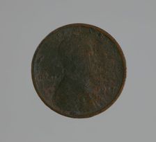 Riot penny charred during the 1921 Tulsa Race Massacre, 1917. Creator: United States Mint