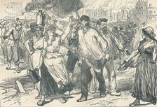 Rioters and petroleuses firing public buildings in Paris during the Paris Commune, 1871 (1906)