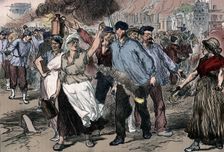 Rioters and petroleuses firing public buildings in Paris during the Paris Commune, 1871 (1906)