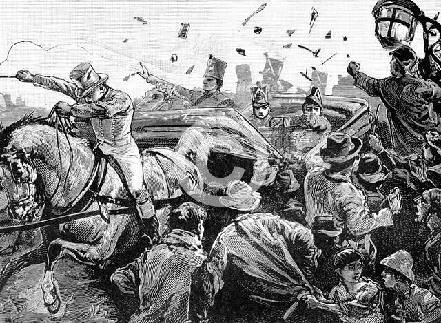 Riots in Montreal, Canada, 1849, (1900). Artist: Unknown