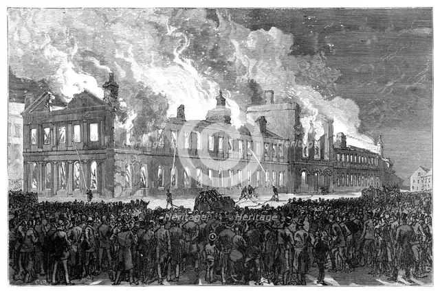 Riots in Montreal, Canada, 1849, (1900). Artist: Unknown