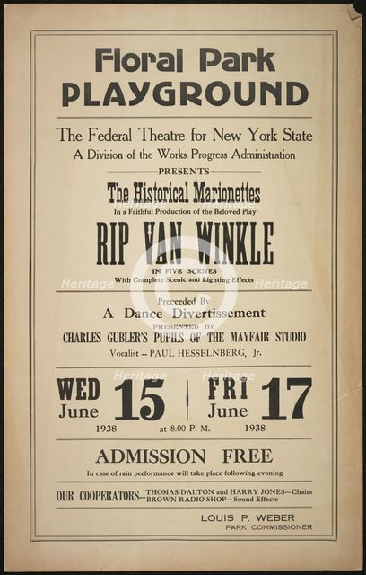 Rip Van Winkle, Floral Park, NY, 1938. Creator: Unknown.