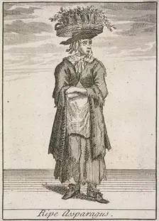 Ripe Assparagus Cries of London, (c1688?). Artist: Anon