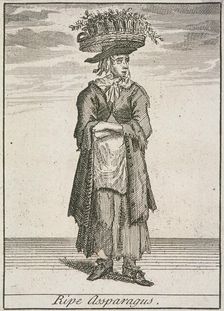 Ripe Assparagus Cries of London, (c1688?). Artist: Anon