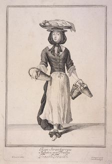 Ripe Strawberryes Cries of London, (1688?). Artist: Anon