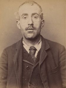Ripert. Thomas. 33 ans, né à Marseille. Cocher. Anarchiste. 5/3/94., 1894. Creator: Alphonse Bertillon