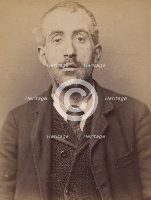 Ripert. Thomas. 33 ans, né à Marseille. Cocher. Anarchiste. 5/3/94., 1894. Creator: Alphonse Bertillon.
