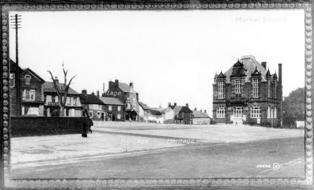 Ripley Market Place showing the elm tree, Derbyshire, 1906. Creator: Unknown.