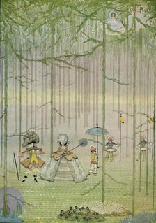 Riquet with the Tuft. From Charles Perrault's Fairy Tales. Water-Colour Drawing 1923. Artist: Harry Clarke