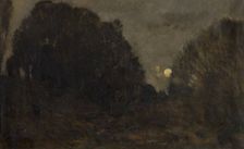 Rising moon in Barbizon. Creator: Charles Francois Daubigny