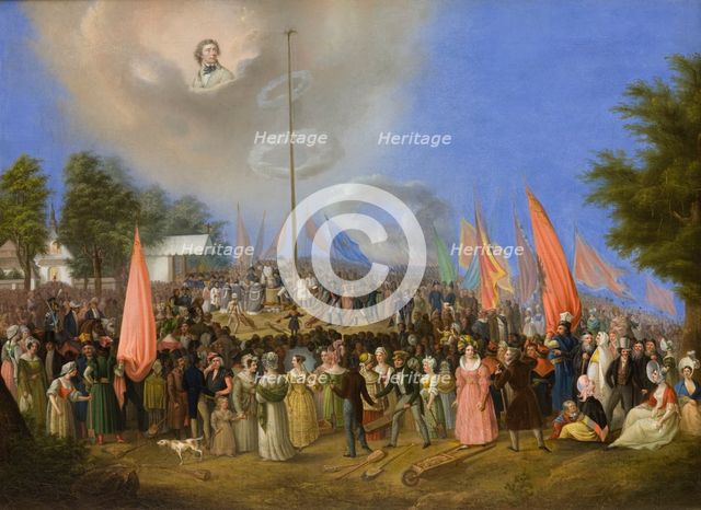 Rising of the Kosciuszko Mound, 1838. Creator: Jan Nepomucen Bizanski.