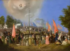 Rising of the Kosciuszko Mound, 1838. Creator: Jan Nepomucen Bizanski