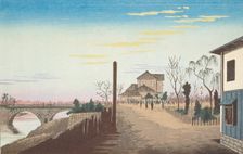 Rising Sun from Bandai Bridge, between circa 1877 and circa 1880. Creator: Kobayashi Kiyochika