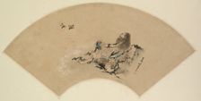 Risshi by the Sea Watching Birds, late 1700s-1849. Creator: Katsushika Hokusai (Japanese, 1760-1849)