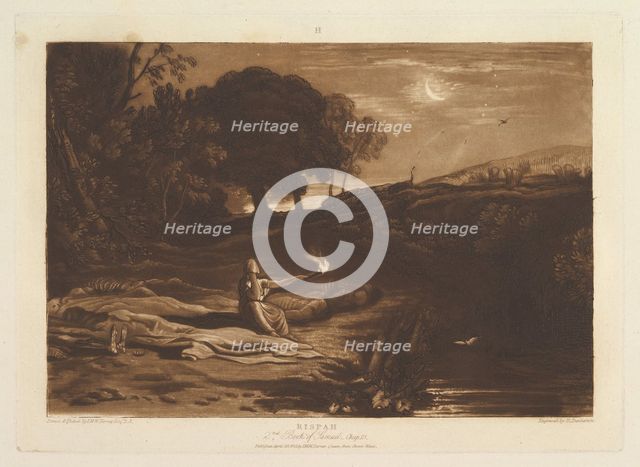 Rispah, 2nd Book of Samuel, Chapter 21 (Liber Studiorum, part IX, plate 46), April 23, 1812. Creator: JMW Turner.