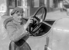 RJ Sully behind the wheel of a HE 14/40, Brooklands. Artist: Bill Brunell